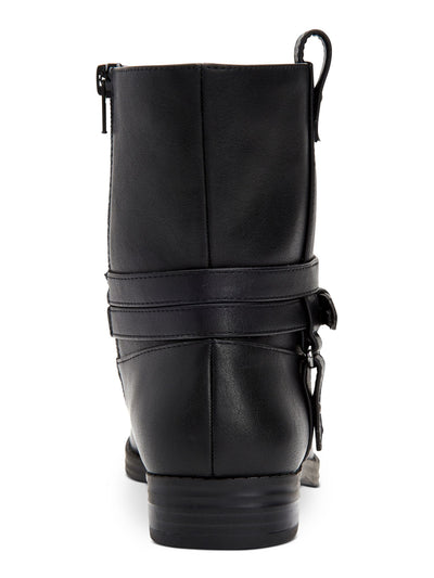 STYLE & COMPANY Womens Black Buckle Accent State Round Toe Block Heel Zip-Up Booties 6 M