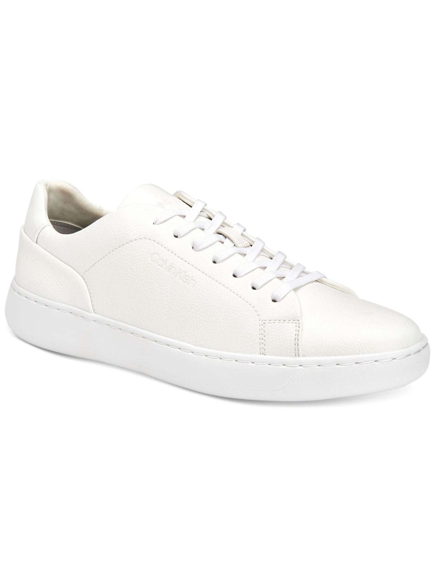CALVIN KLEIN Mens White Padded Removable Insole Falconi Round Toe Platform Lace-Up Sneakers Shoes 11.5 M