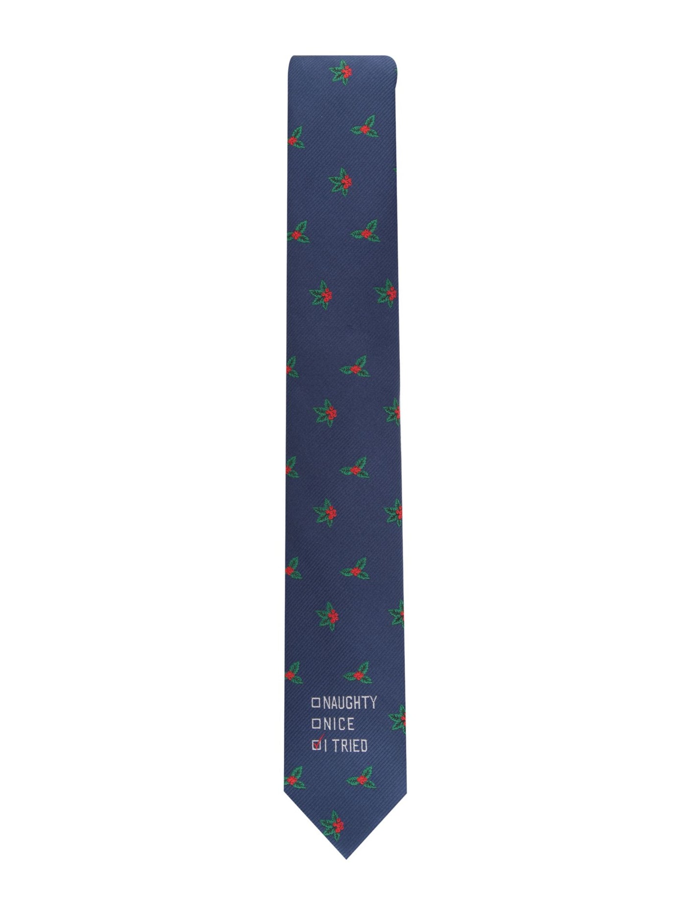 BAR III Mens Navy Floral Slim Neck Tie