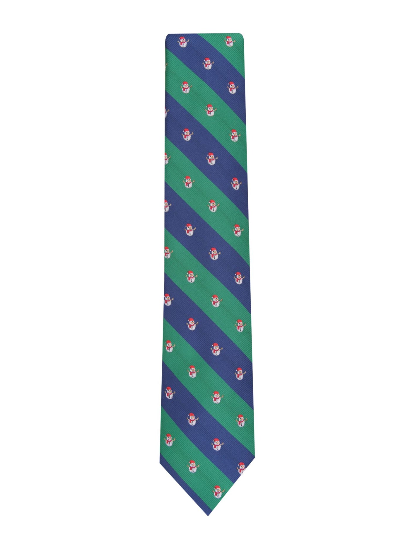 CLUBROOM Mens Hunter Graphic Snowman Stripe Classic Neck Tie