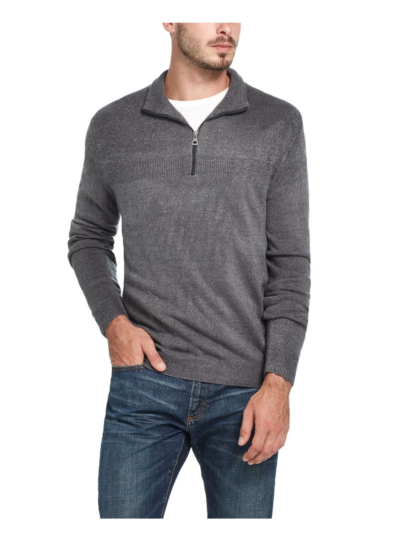WEATHERPROOF VINTAGE Mens Gray Collared Sweater S