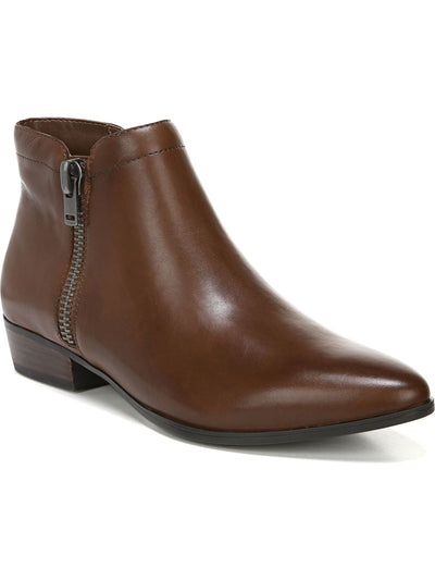 NATURALIZER Womens Brown Zipper Accent Padded Claire Almond Toe Block Heel Zip-Up Booties 8 M