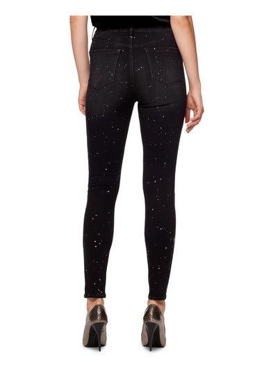 SANCTUARY Womens Black Embellished Skinny Jeans Plus 26W