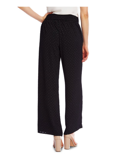 CECE Womens Black Wide Leg Pants 8