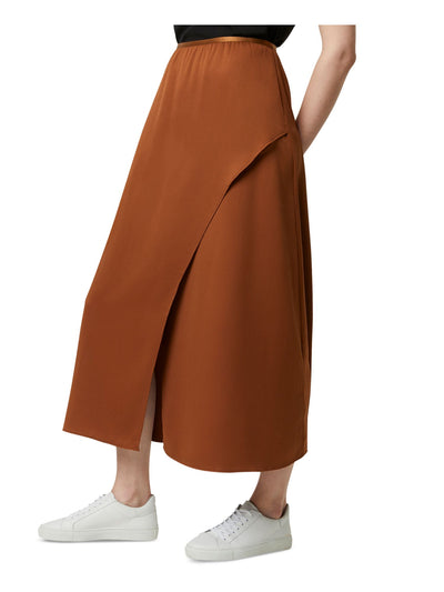 FRENCH CONNECTION Womens Gathered Drapped Front Tea-Length Wrap Skirt