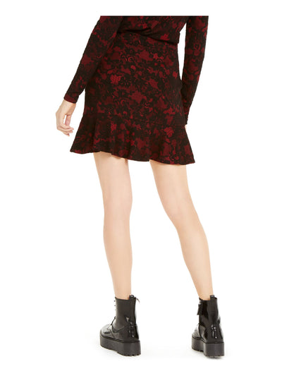 MICHAEL MICHAEL KORS Womens Red Printed Mini Evening A-Line Skirt XL