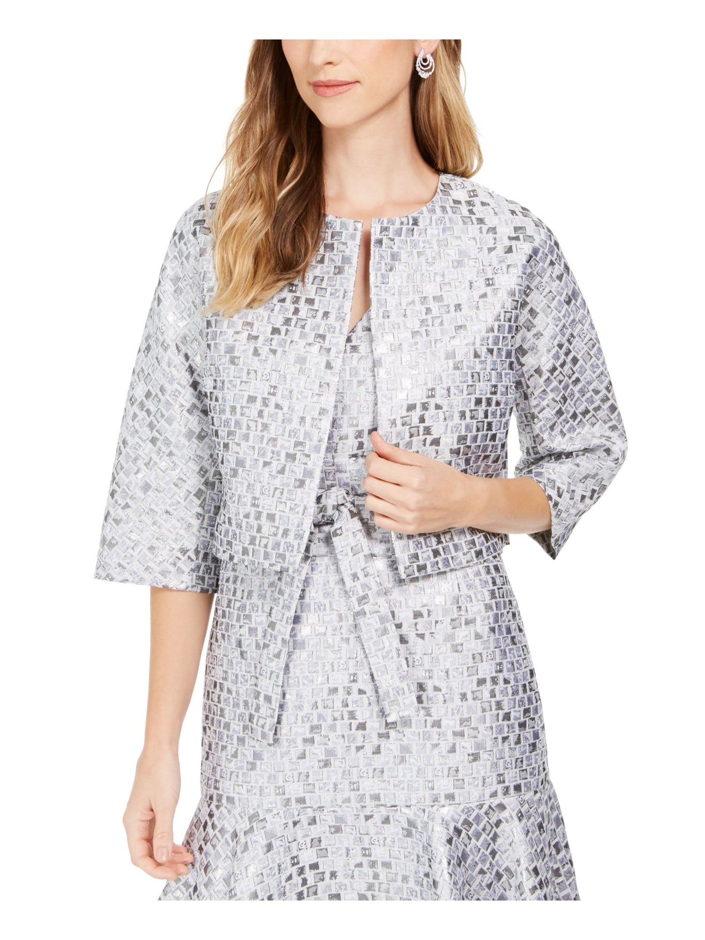 NATORI Womens Party Open Front Bolero Jacket