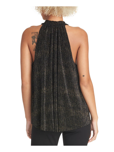 RACHEL ROY Womens Pleated Sleeveless Keyhole Top