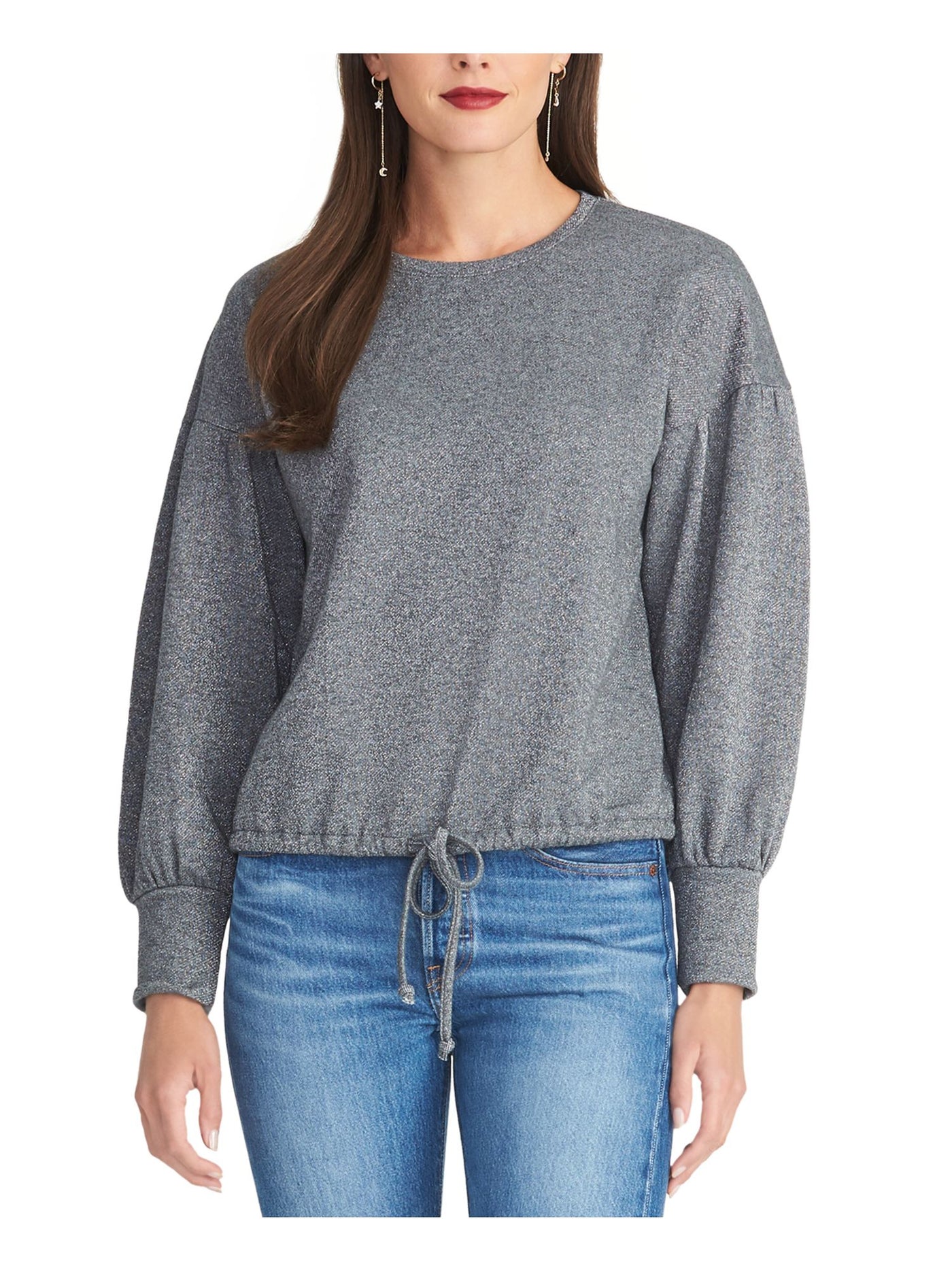 RACHEL RACHEL ROY Womens Gray Long Sleeve Crew Neck Sweater XS