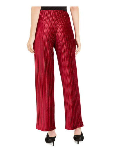 ALFANI Womens Burgundy Wide Leg Pants L