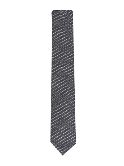 ALFANI Mens Charcoal Abstract Print SILK BLEND Slim Neck Tie