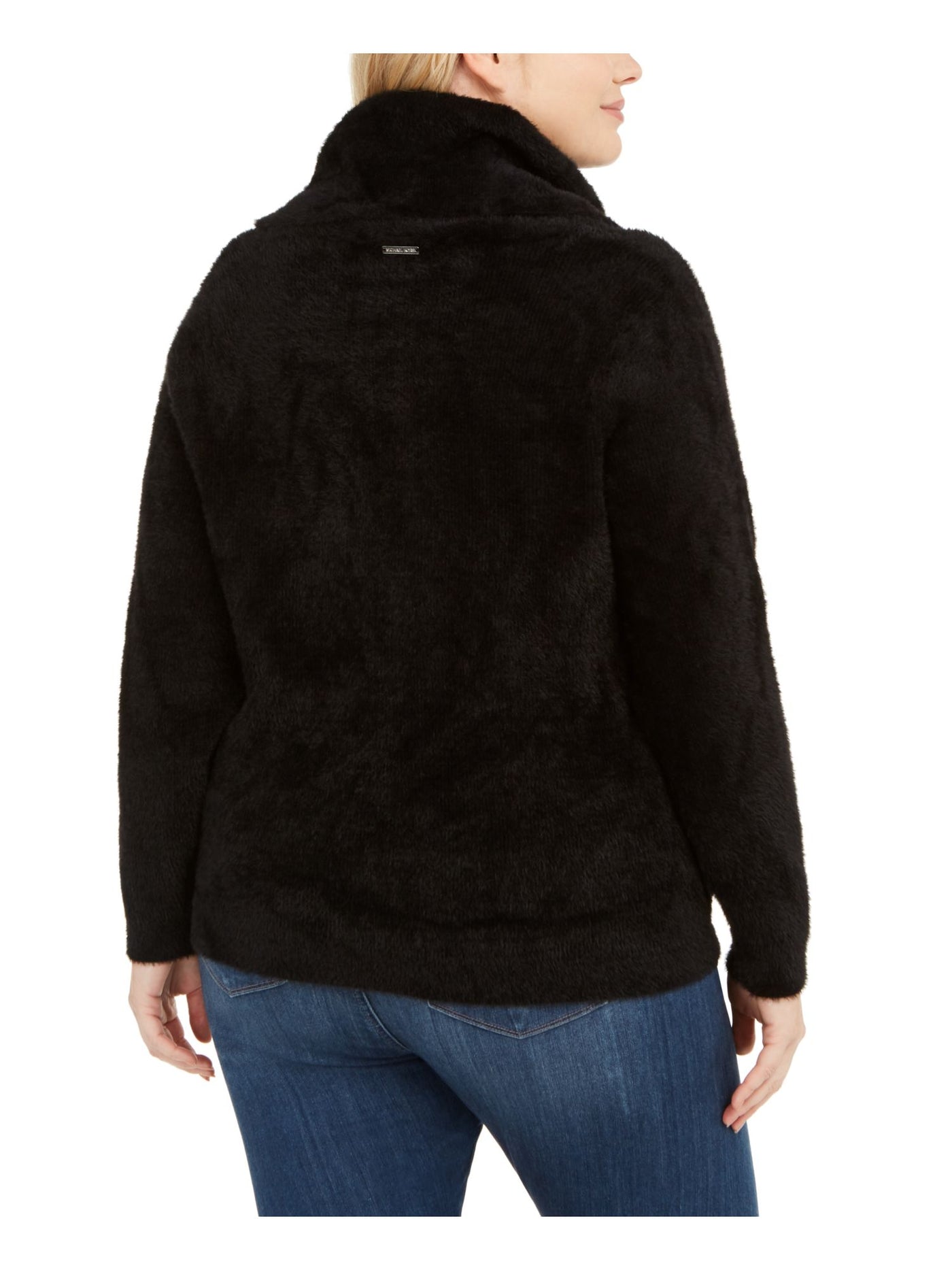 MICHAEL KORS Womens Black Long Sleeve Turtle Neck Sweater Plus 0X