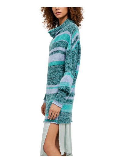 FREE PEOPLE Womens Long Sleeve Turtle Neck Mini Shift Tunic Sweater