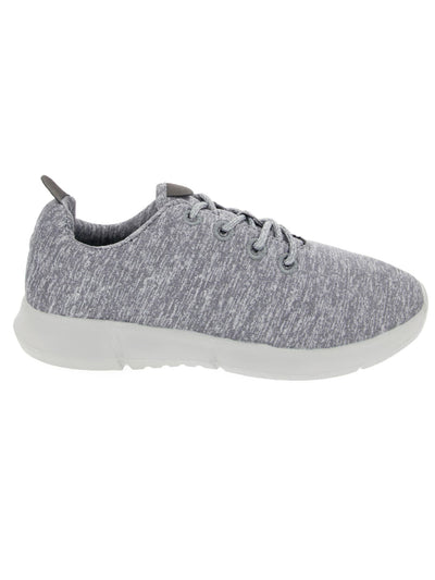 SUGAR Womens Gray Heather Lightweight Memory Foam Breathable Cushioned Gabber Round Toe Wedge Lace-Up Athletic Sneakers Shoes 9.5
