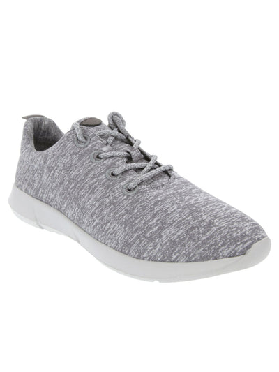 SUGAR Womens Gray Heather Lightweight Memory Foam Breathable Cushioned Gabber Round Toe Wedge Lace-Up Athletic Sneakers Shoes 9.5