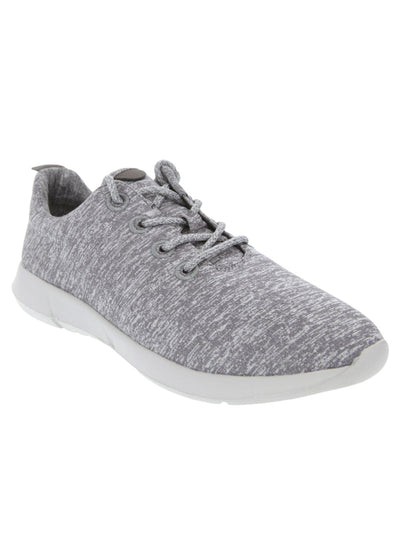 SUGAR Womens Gray Heathered Comfort Round Toe Lace-Up Athletic Sneakers Shoes 6