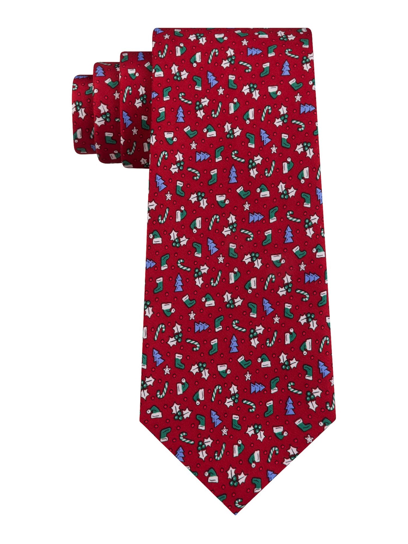 TOMMY HILFIGER Mens Red Holiday Classic Neck Tie