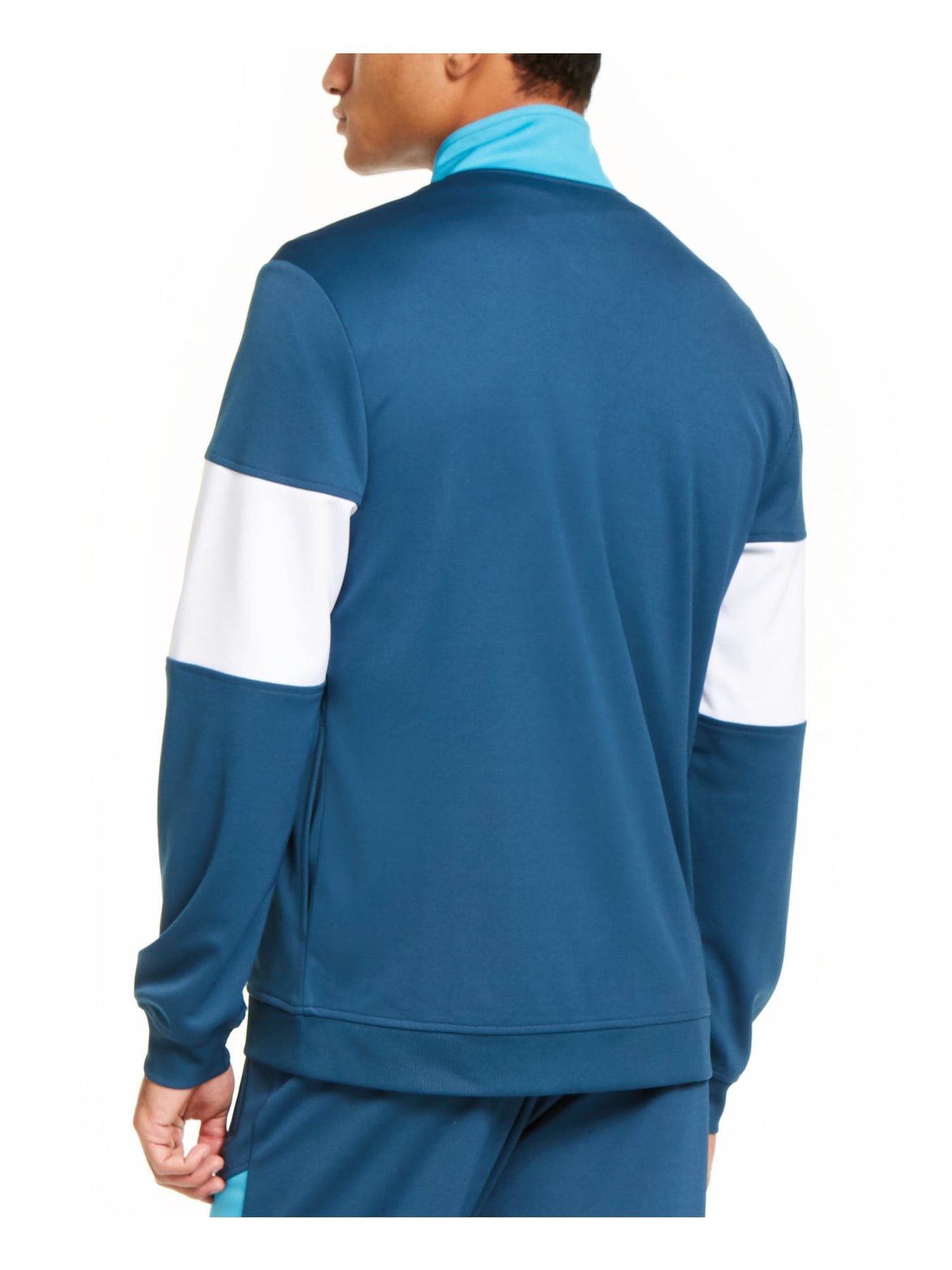 IDEOLOGY Mens Turquoise Color Block Zip Up Jacket XXL