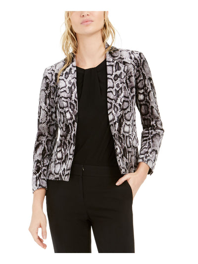 BAR III Womens Black Snake Print Evening Blazer Jacket 0