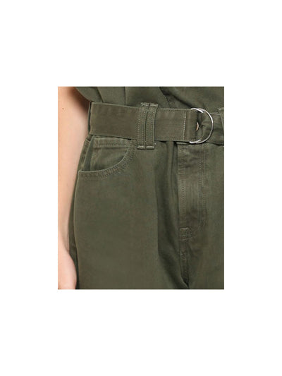 Hidden Womens Green Belted Pants 28 Waist