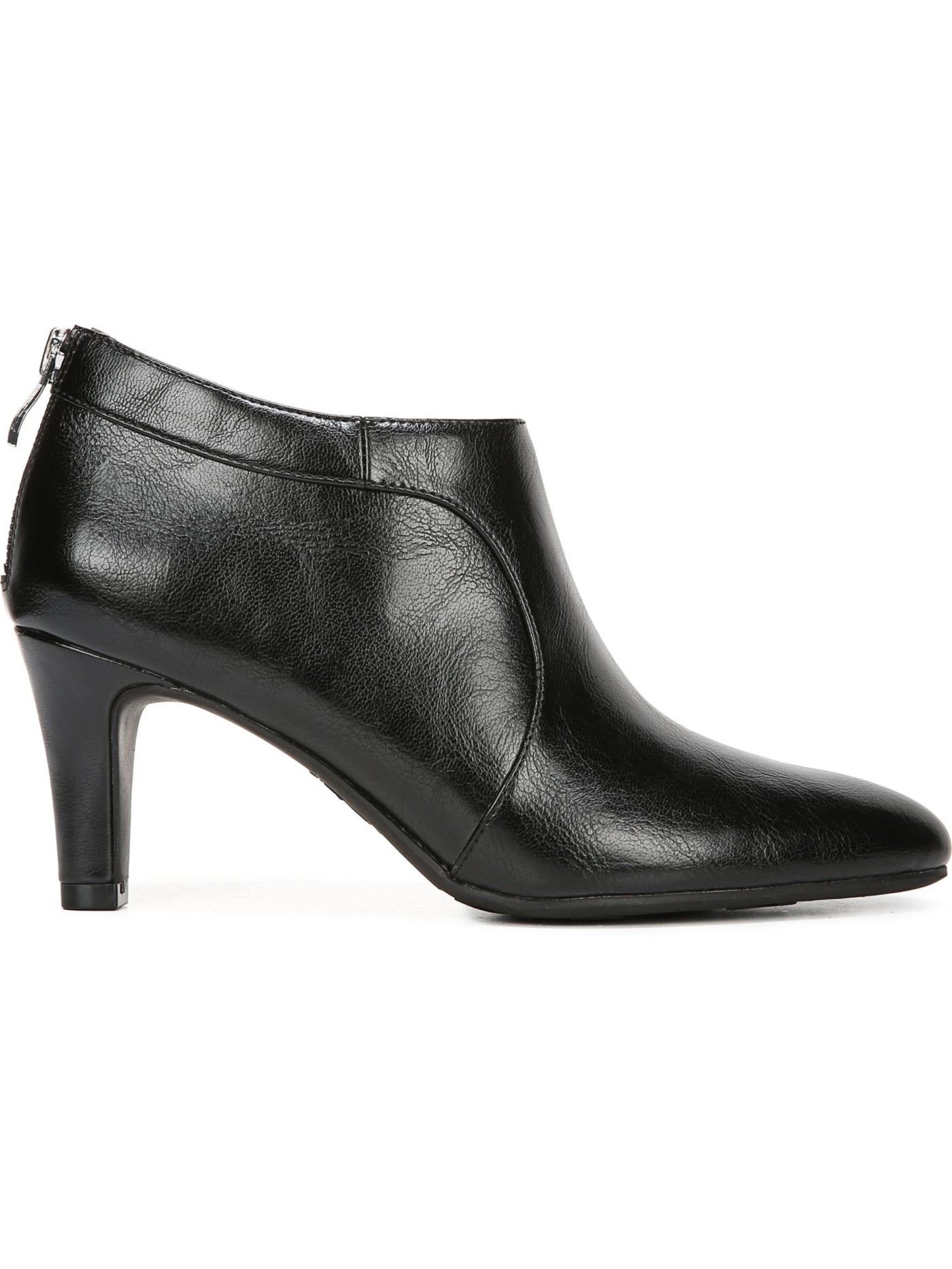 LIFE STRIDE Womens Black Stitching Detail Comfort Georgia Almond Toe Stiletto Zip-Up Booties 10 M
