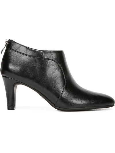 LIFE STRIDE Womens Black Stitching Detail Comfort Georgia Almond Toe Stiletto Zip-Up Booties 10 M
