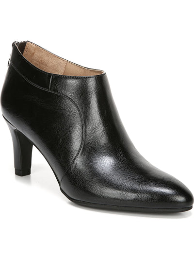 LIFE STRIDE Womens Black Stitching Detail Comfort Georgia Almond Toe Stiletto Zip-Up Booties 10 M