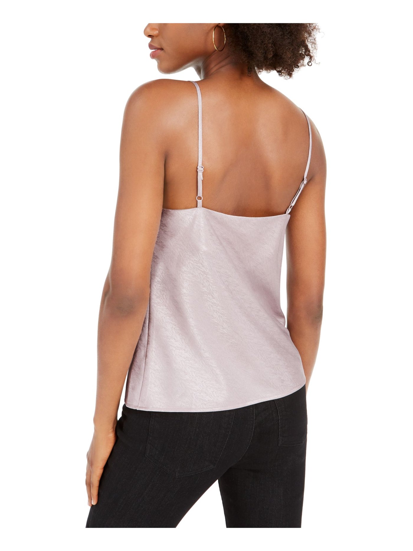 LEYDEN Womens Gray Spaghetti Strap Cowl Neck Tank Top M