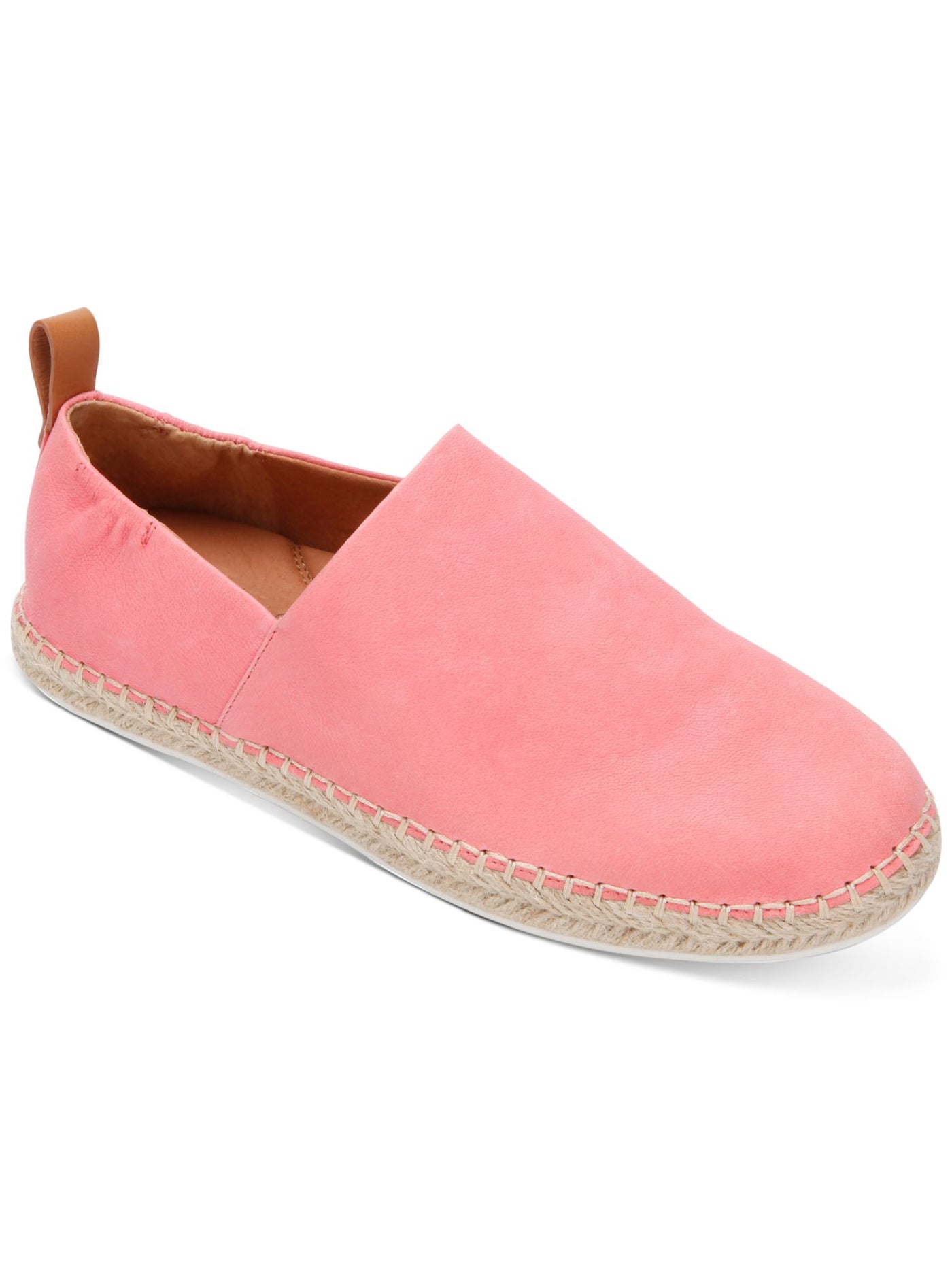 GENTLE SOULS KENNETH COLE Womens Pink Jute Wrapped Heel Tab Elastic Goring Cushioned Stretch Lizzy Round Toe Platform Slip On Leather Espadrille Shoes 7.5 M