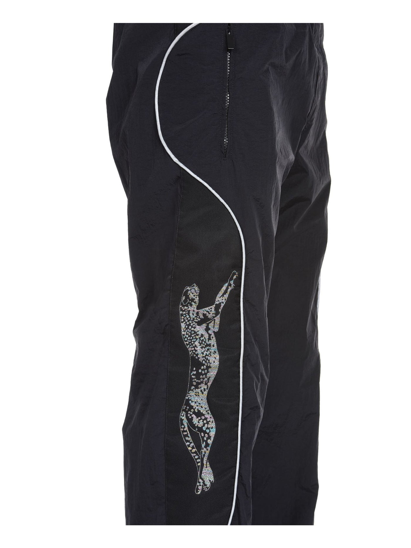 JUST CAVALLI Mens Black Active Graphic Non Iron Pants 56X LONG