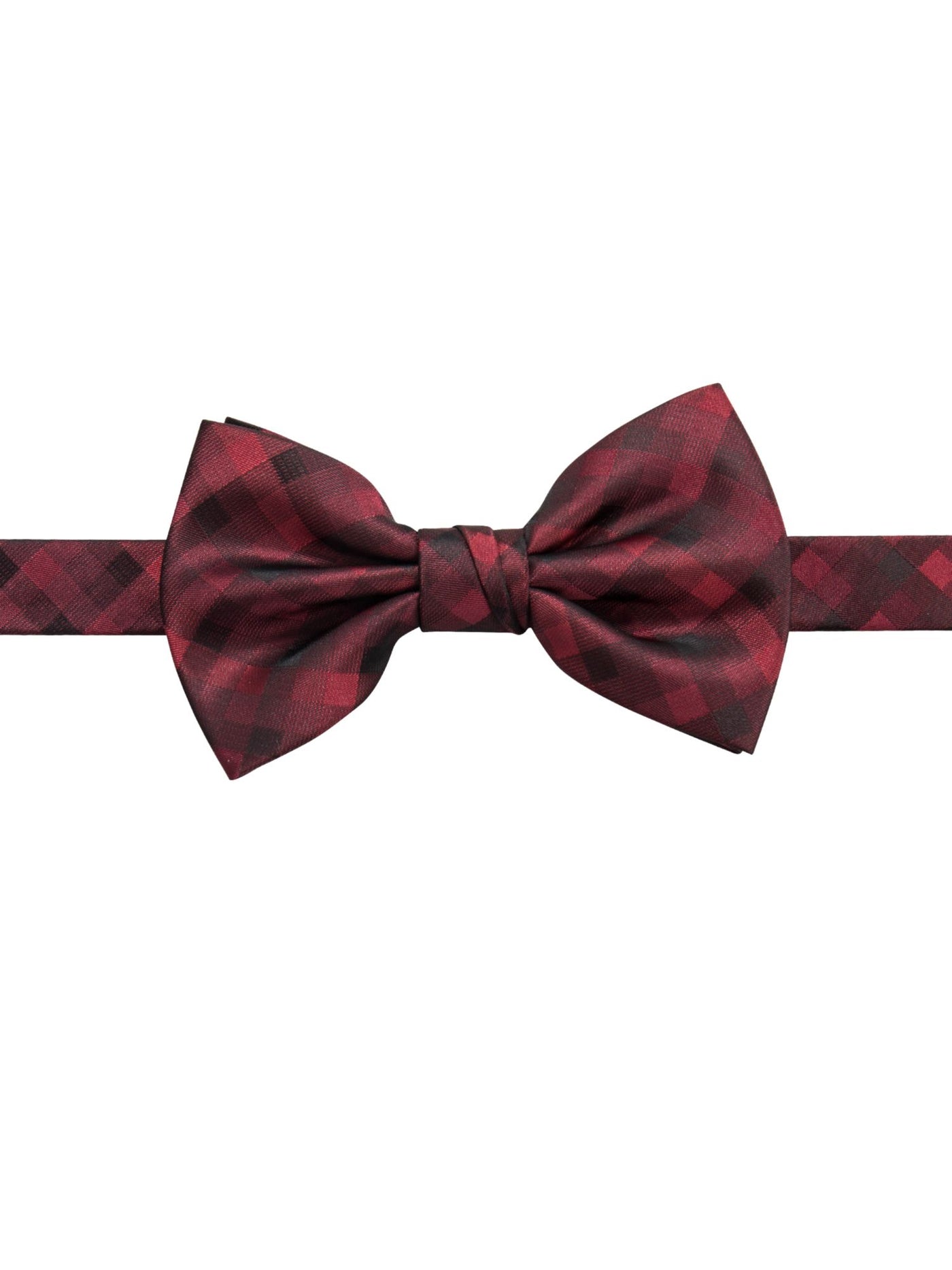 RYAN SEACREST Mens Red Aster Check Bow Tie