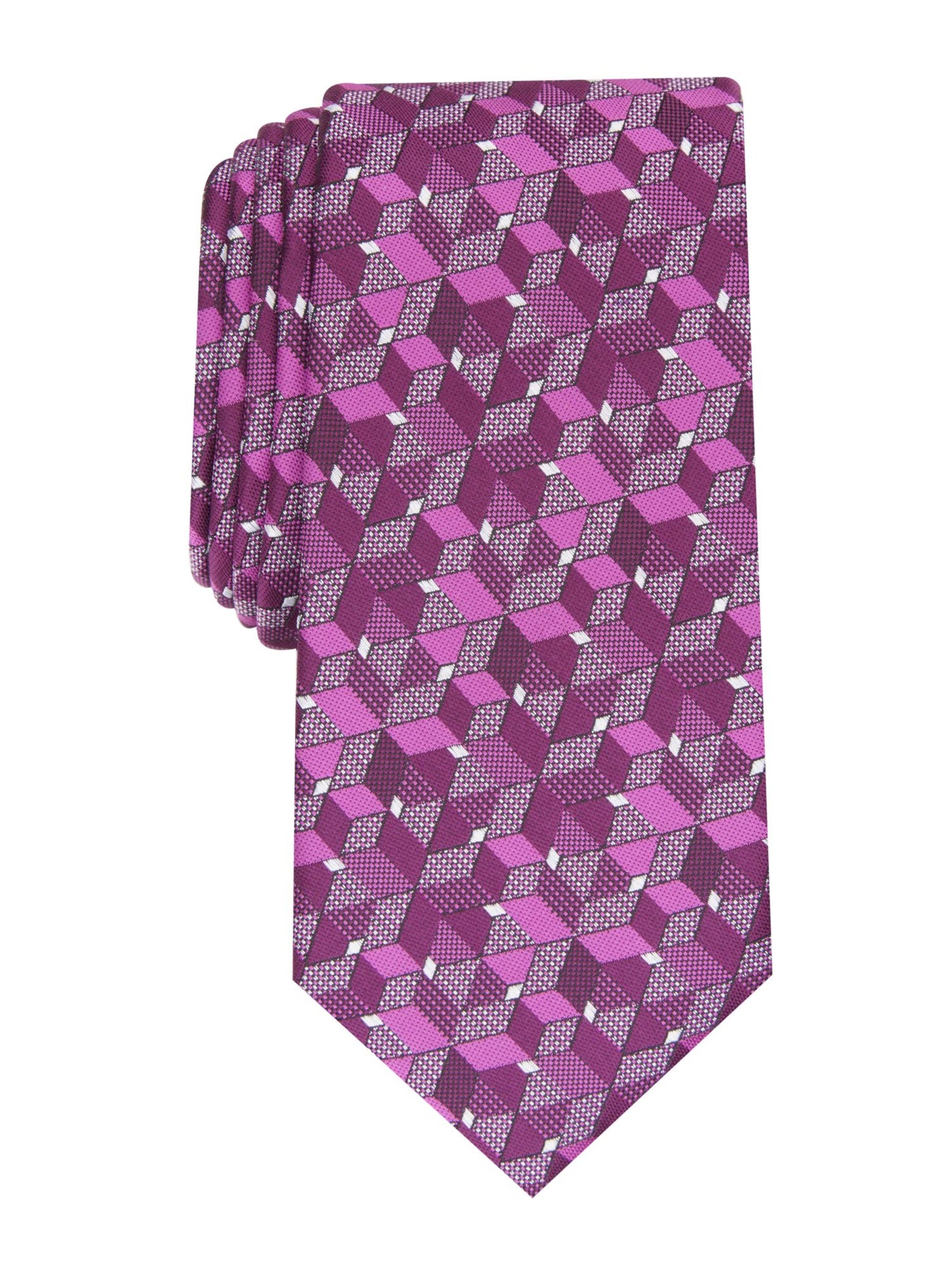 ALFANI Mens Pink Geometric Classic Neck Tie