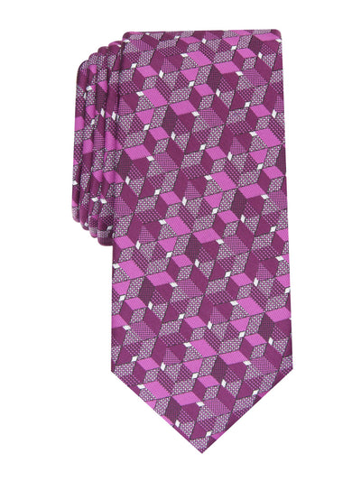 ALFANI Mens Pink Geometric Classic Neck Tie