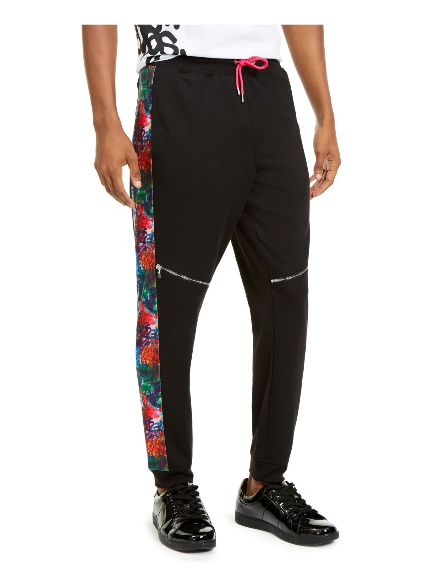 INC Mens Black Patterned Athletic Fit Joggers M