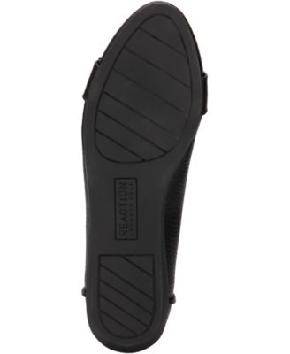 KENNETH COLE Womens Black Scale Print Contoured Buckle Accent Comfort Viv Round Toe Wedge Slip On Loafers Shoes M