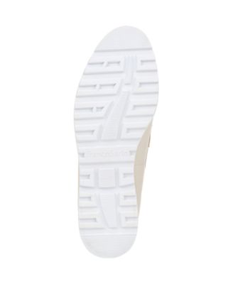 FRANCO SARTO Womens Ivory Comfort Tasseled Lug Sole Carolynn Round Toe Block Heel Slip On Loafers Shoes M