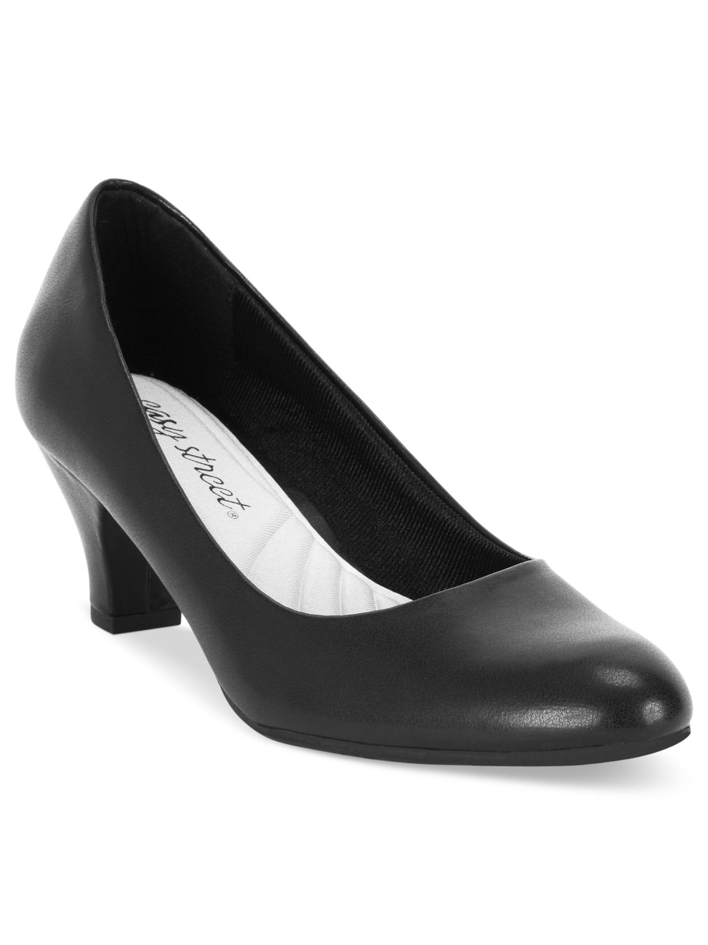 EASY STREET Womens Black Fabulous Almond Toe Block Heel Slip On Pumps Shoes 8.5 N