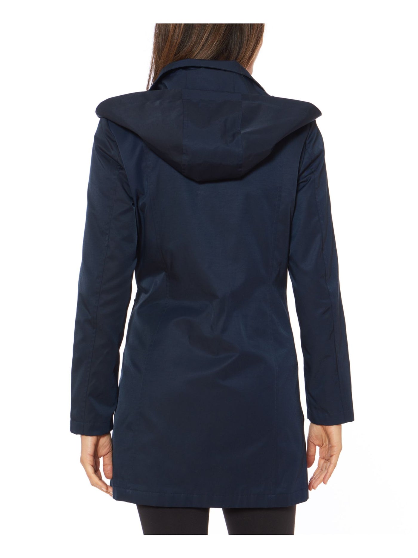 JONES NY Womens Navy Hooded Winter Jacket Coat XS