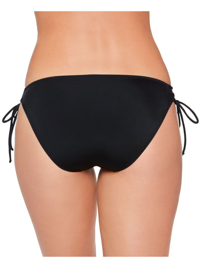 SALT + COVE Women's Black Stretch Lined Moderate Coverage Tie Hipster Swimsuit Bottom XL