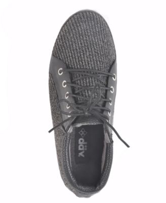 DAV Womens Black Lace Detailing Waterproof Lined Hampton Tweed Round Toe Platform Athletic Sneakers Shoes