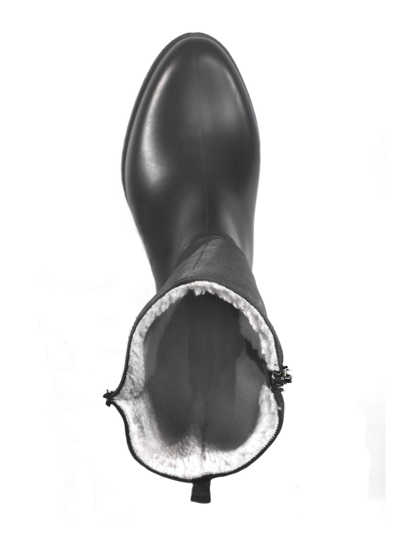 DAV Womens Black Water Resistant Shaft Equestrian Styling Fold For Mid-Height Waterproof Cheyenne Pointed Toe Block Heel Zip-Up Rain Boots 7