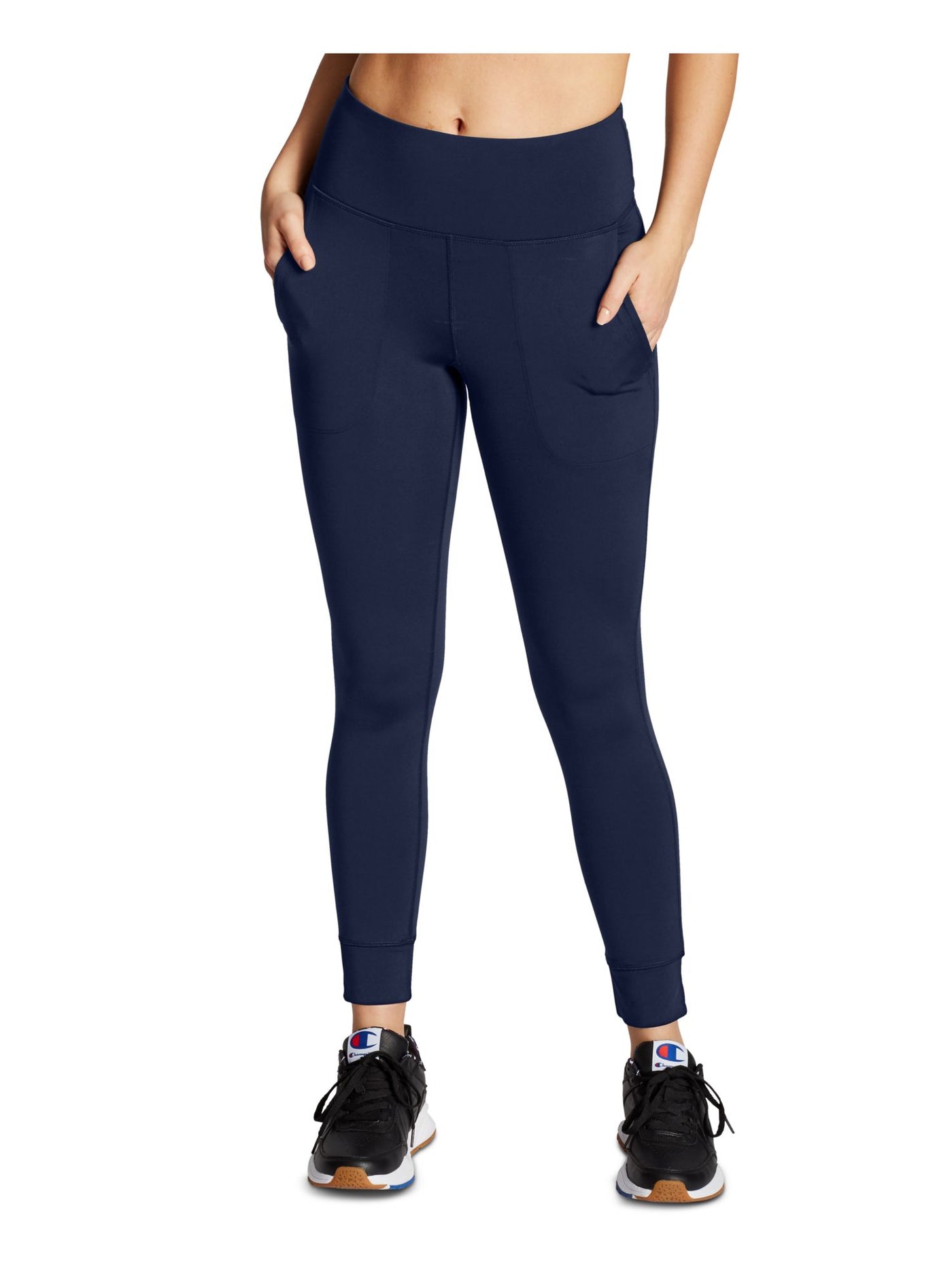 CHAMPION Womens Stretch Moisture Wicking Pocketed Full Length Active Wear Skinny Leggings
