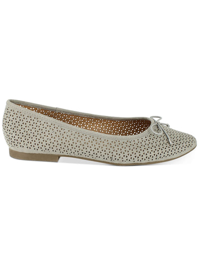 ESPRIT Womens Gray Cutouts At Upper Perforated Patti Pointed Toe Slip On Ballet Flats 8.5 M