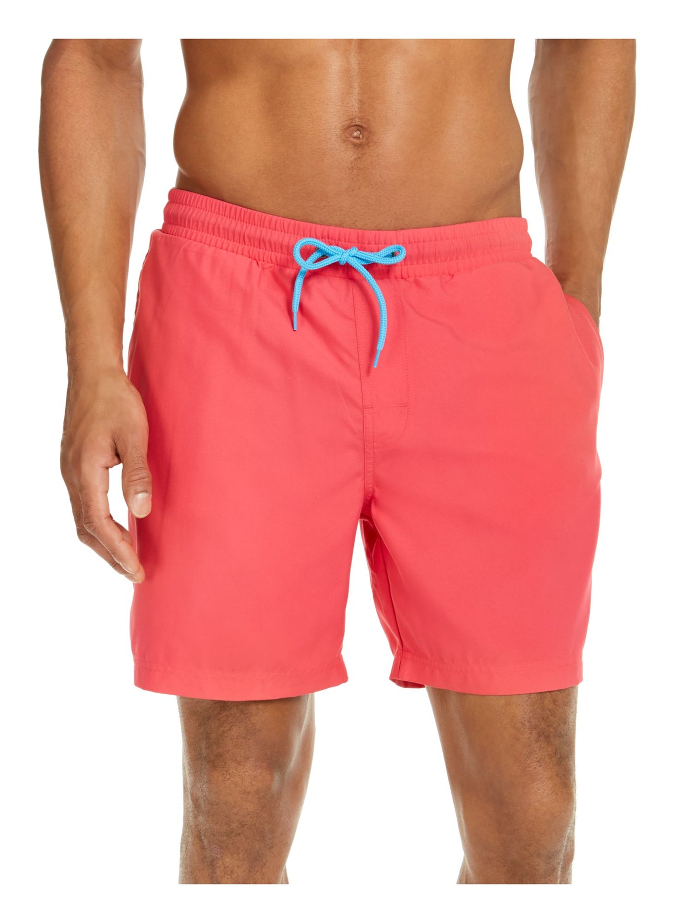 CLUBROOM Mens Pink Drawstring Lined Classic Fit Swim Trunks XXL