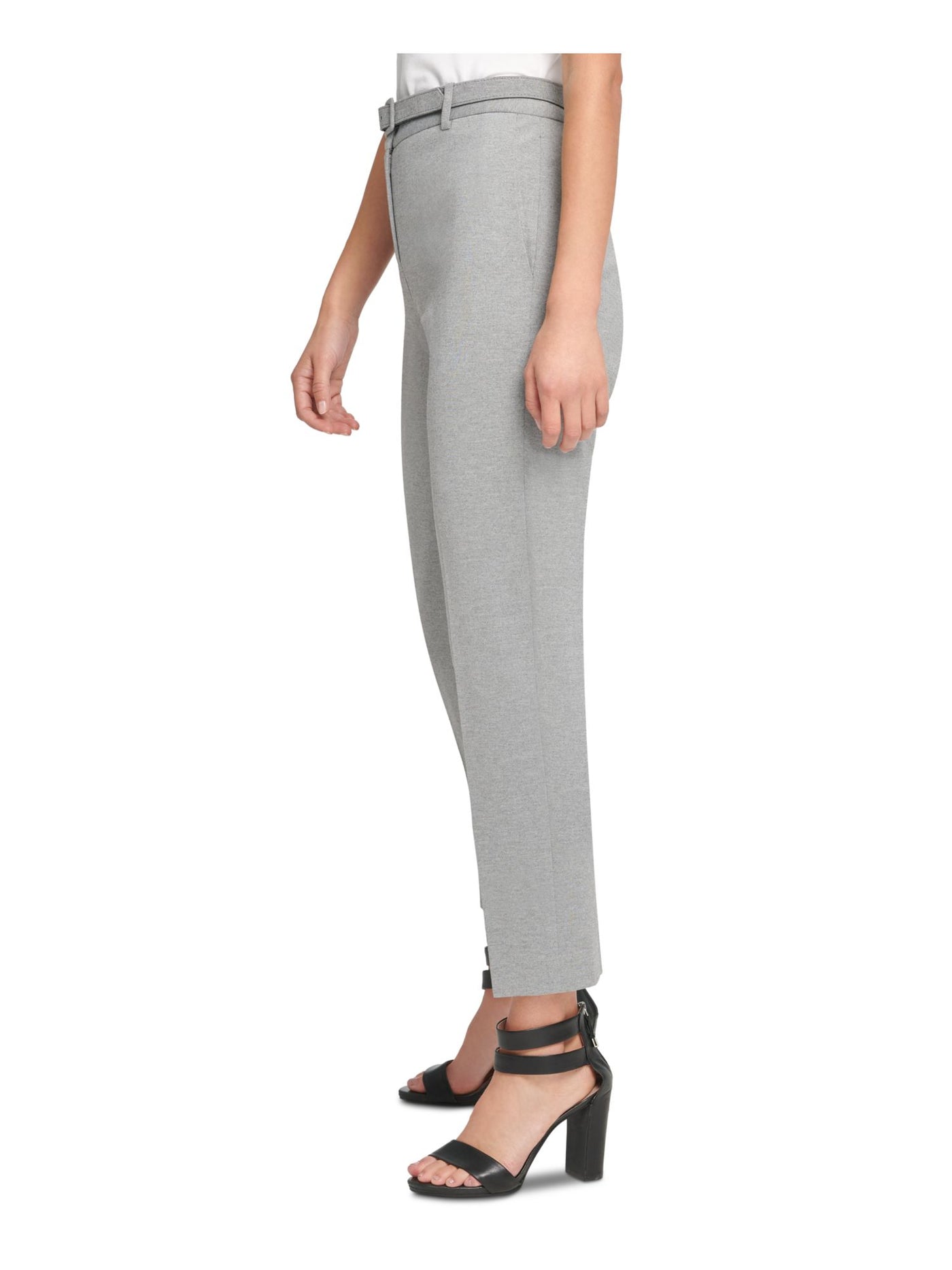 DKNY Womens Gray Heather Straight leg Pants Petites 14P