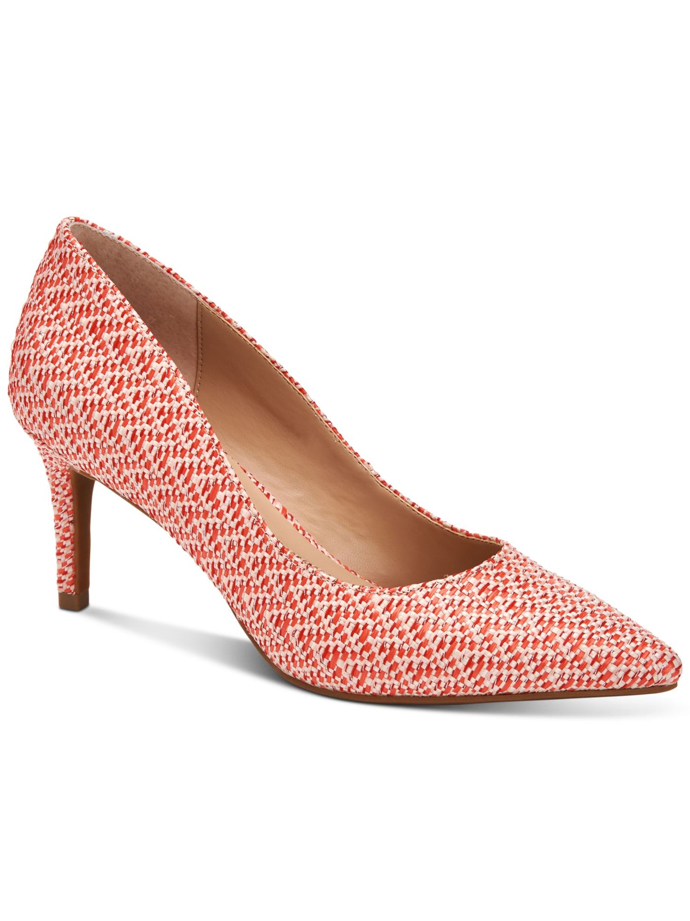 ALFANI Womens Coral Woven Padded Comfort Jeules Pointed Toe Stiletto Slip On Pumps Shoes 5 M