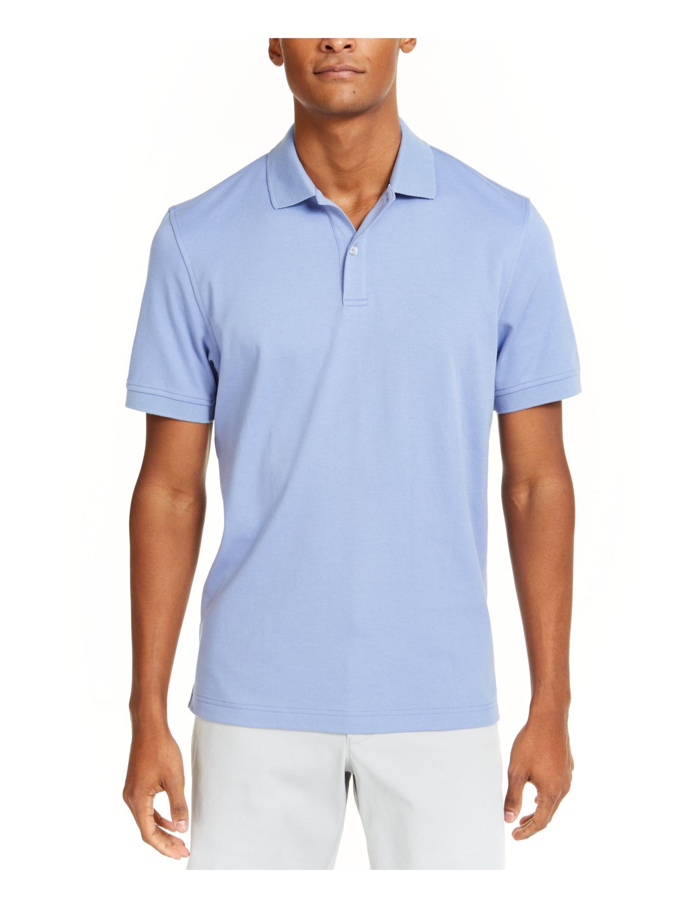 CLUBROOM Mens Light Blue Classic Fit Polo S