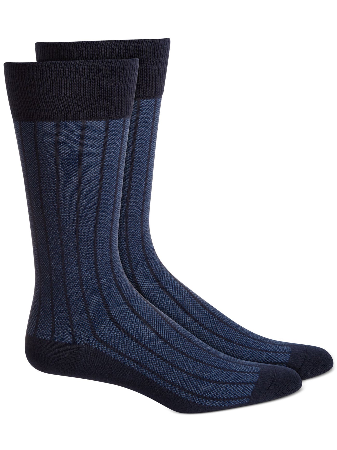 ALFANI Blue Striped Dress Crew Socks