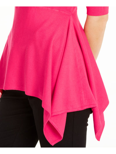 ALFANI Womens Pink Short Sleeve Scoop Neck Top Size: XS