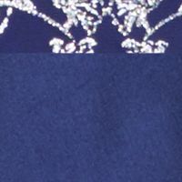 SPEECHLESS Womens Navy Embellished Glitter Floral Sleeveless Full-Length Formal Hi-Lo Dress
